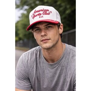 CC New York American Sports Club 1992 Snapback Hat Cream Red